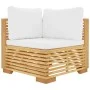 Garten Ecksofa mit Kissen 2 Stück massivem Teakholz von vidaXL, Gartensets - Ref: Foro24-3100863, Preis: 423,37 €, Rabatt: %