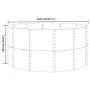 Blumenbeet aus Stahl, silber pulverbeschichtet, 140 x 140 x 68 cm von vidaXL, Töpfe und Pflanzgefäße - Ref: Foro24-319092, Pr...