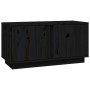 Mueble de TV madera maciza de pino negro 80x35x40,5 cm de vidaXL, Muebles TV - Ref: Foro24-814473, Precio: 49,21 €, Descuento: %