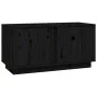TV-Ständer aus massivem Kiefernholz schwarz 80x35x40,5 cm von vidaXL, TV-Möbel - Ref: Foro24-814473, Preis: 49,21 €, Rabatt: %