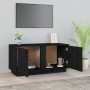 Mueble de TV madera maciza de pino negro 80x35x40,5 cm de vidaXL, Muebles TV - Ref: Foro24-814473, Precio: 49,21 €, Descuento: %