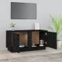 TV-Ständer aus massivem Kiefernholz schwarz 80x35x40,5 cm von vidaXL, TV-Möbel - Ref: Foro24-814473, Preis: 49,21 €, Rabatt: %