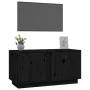 TV-Ständer aus massivem Kiefernholz schwarz 80x35x40,5 cm von vidaXL, TV-Möbel - Ref: Foro24-814473, Preis: 49,21 €, Rabatt: %