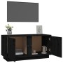 Mueble de TV madera maciza de pino negro 80x35x40,5 cm de vidaXL, Muebles TV - Ref: Foro24-814473, Precio: 49,21 €, Descuento: %