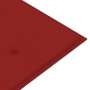Batavia bench with red cushion solid teak wood 150 cm by vidaXL, garden benches - Ref: Foro24-3100832, Price: 250,65 €, Disco...