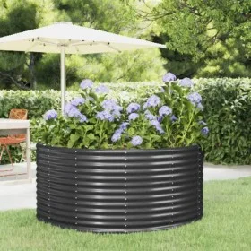 Anthrazit pulverbeschichteter Stahlblumentopf 140x140x68cm von vidaXL, Töpfe und Pflanzgefäße - Ref: Foro24-319091, Preis: 67...