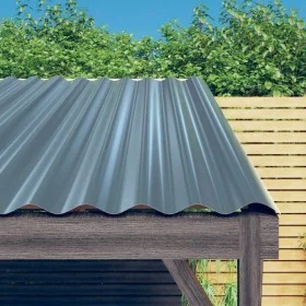 Roof panels 36 units gray coated steel 80x36 cm by vidaXL, Roof tiles and roof tiles - Ref: Foro24-319139, Price: 108,37 €, D...