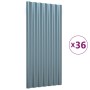 Roof panels 36 units gray coated steel 80x36 cm by vidaXL, Roof tiles and roof tiles - Ref: Foro24-319139, Price: 112,23 €, D...