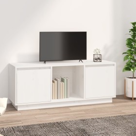 TV-Ständer aus weißem massivem Kiefernholz 110,5x35x44 cm von vidaXL, TV-Möbel - Ref: Foro24-814340, Preis: 83,64 €, Rabatt: %
