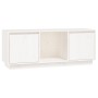 TV-Ständer aus weißem massivem Kiefernholz 110,5x35x44 cm von vidaXL, TV-Möbel - Ref: Foro24-814340, Preis: 83,64 €, Rabatt: %