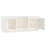 Solid white pine wood TV stand 110.5x35x44 cm by vidaXL, TV Furniture - Ref: Foro24-814340, Price: 82,57 €, Discount: %