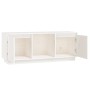 TV-Ständer aus weißem massivem Kiefernholz 110,5x35x44 cm von vidaXL, TV-Möbel - Ref: Foro24-814340, Preis: 83,64 €, Rabatt: %