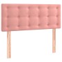 Cama box spring con colchón terciopelo rosa 80x200 cm