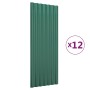 Dachplatten 12 Stück grün beschichteter Stahl 100x36 cm von vidaXL, Dachziegel und Dachziegel - Ref: Foro24-319142, Preis: 88...