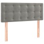 Cama box spring con colchón terciopelo gris claro 90x190 cm