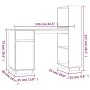 Schreibtisch aus massivem Kiefernholz, 110 x 53 x 117 cm von vidaXL, Schreibtische - Ref: Foro24-814509, Preis: 153,66 €, Rab...