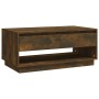 Couchtisch aus geräuchertem Eichenholzwerkstoff, 102,5 x 55 x 44 cm von vidaXL, Couchtisch - Ref: Foro24-812978, Preis: 72,07...