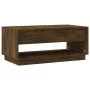 Smoked oak engineered wood coffee table 102.5x55x44cm by vidaXL, Coffee table - Ref: Foro24-812978, Price: 71,29 €, Discount: %