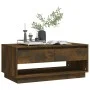 Smoked oak engineered wood coffee table 102.5x55x44cm by vidaXL, Coffee table - Ref: Foro24-812978, Price: 71,29 €, Discount: %