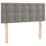 Cama box spring con colchón terciopelo gris claro 100x200 cm