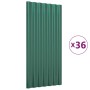 Dachpaneele 36 Einheiten grün beschichteter Stahl 80x36 cm von vidaXL, Dachziegel und Dachziegel - Ref: Foro24-319138, Preis:...