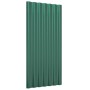 Paneles de tejado 36 unidades acero recubierto verde 80x36 cm