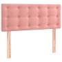 Cama box spring con colchón terciopelo rosa 120x200 cm