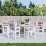 Cojín silla de jardín respaldo bajo 6 uds tela a cuadros rojo