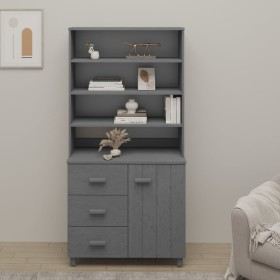 Sideboard HAMAR dunkelgrau Massivholz Kiefer von vidaXL, Sideboards - Ref: Foro24-3100924, Preis: 259,34 €, Rabatt: %