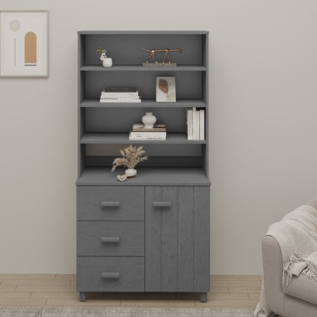 HAMAR solid pine wood sideboard in dark gray by vidaXL, Sideboards - Ref: Foro24-3100924, Price: 259,34 €, Discount: %