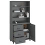HAMAR solid pine wood sideboard in dark gray by vidaXL, Sideboards - Ref: Foro24-3100924, Price: 259,34 €, Discount: %