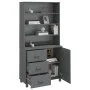 HAMAR solid pine wood sideboard in dark gray by vidaXL, Sideboards - Ref: Foro24-3100924, Price: 254,51 €, Discount: %