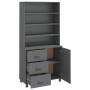HAMAR solid pine wood sideboard in dark gray by vidaXL, Sideboards - Ref: Foro24-3100924, Price: 259,34 €, Discount: %