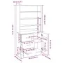 Sideboard HAMAR dunkelgrau Massivholz Kiefer von vidaXL, Sideboards - Ref: Foro24-3100924, Preis: 254,51 €, Rabatt: %