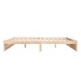 Estructura de cama de madera maciza de pino 200x200 cm