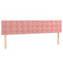 Cama box spring con colchón terciopelo rosa 160x200 cm
