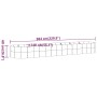 Brown powder coated steel flower bed planter 584x140x68cm by vidaXL, Pots and planters - Ref: Foro24-319120, Price: 283,09 €,...