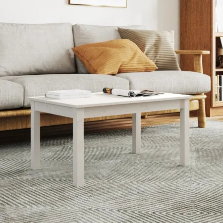 Couchtisch aus massivem weißem Kiefernholz, 80 x 50 x 40 cm von vidaXL, Couchtisch - Ref: Foro24-814280, Preis: 58,89 €, Raba...