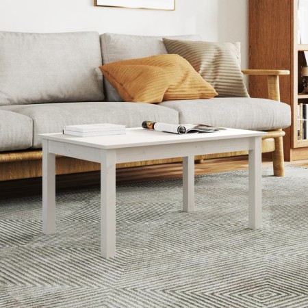 Mesa de centro de madera maciza de pino blanco 80x50x40 cm de vidaXL, Mesas de centro - Ref: Foro24-814280, Precio: 60,38 €, ...
