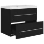 Black engineered wood cabinet with sink by vidaXL, bathroom vanities - Ref: Foro24-3099042, Price: 157,11 €, Discount: %