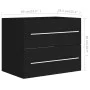 Black engineered wood cabinet with sink by vidaXL, bathroom vanities - Ref: Foro24-3099042, Price: 157,11 €, Discount: %