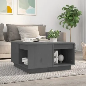 Solid gray pine wood coffee table 60x61x32.5 cm by vidaXL, Coffee table - Ref: Foro24-814531, Price: 82,16 €, Discount: %