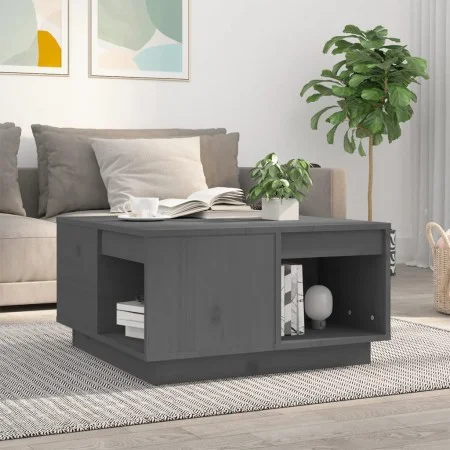 Couchtisch aus massivem grauem Kiefernholz, 60 x 61 x 32,5 cm von vidaXL, Couchtisch - Ref: Foro24-814531, Preis: 82,16 €, Ra...