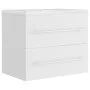 Schrank mit Waschbecken aus weißem Holzwerkstoff von vidaXL, Badezimmerwaschtische - Ref: Foro24-3099041, Preis: 172,47 €, Ra...