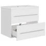 Schrank mit Waschbecken aus weißem Holzwerkstoff von vidaXL, Badezimmerwaschtische - Ref: Foro24-3099041, Preis: 172,47 €, Ra...