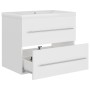 Schrank mit Waschbecken aus weißem Holzwerkstoff von vidaXL, Badezimmerwaschtische - Ref: Foro24-3099041, Preis: 174,03 €, Ra...