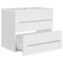 Schrank mit Waschbecken aus weißem Holzwerkstoff von vidaXL, Badezimmerwaschtische - Ref: Foro24-3099041, Preis: 172,47 €, Ra...