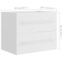 Schrank mit Waschbecken aus weißem Holzwerkstoff von vidaXL, Badezimmerwaschtische - Ref: Foro24-3099041, Preis: 174,03 €, Ra...