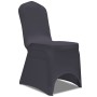 Funda de silla elástica 6 unidades gris antracita