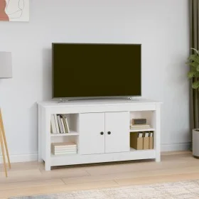 Massiver TV-Schrank aus weißem Kiefernholz, 103 x 36,5 x 52 cm von vidaXL, TV-Möbel - Ref: Foro24-814575, Preis: 94,57 €, Rab...